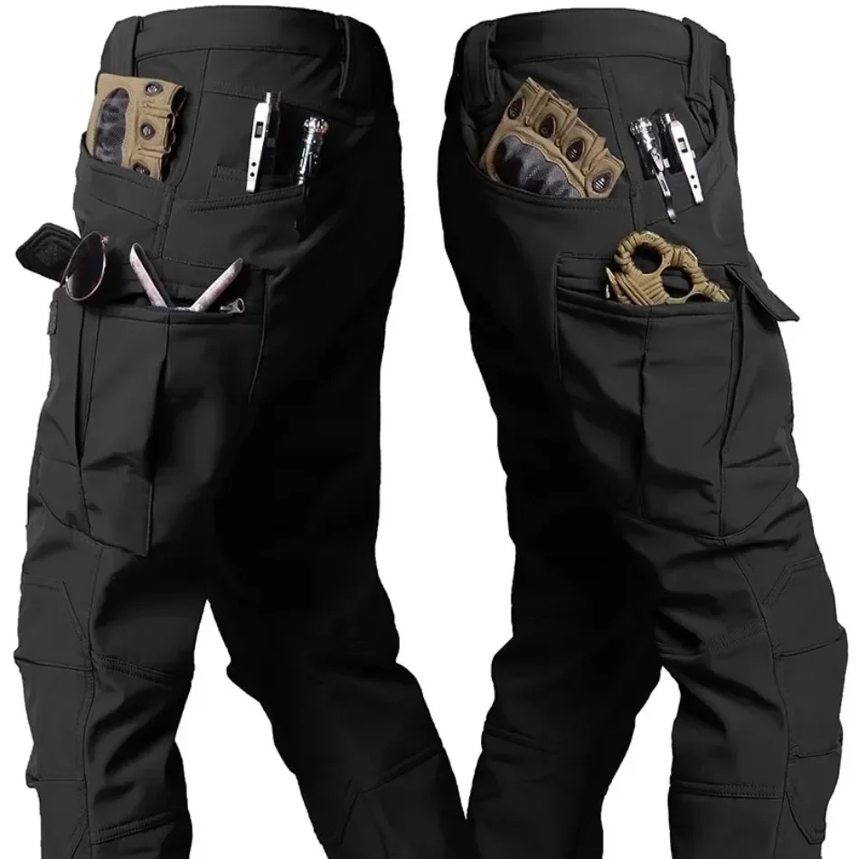 Winter Clothing Pk - 2026年、メンズ向け、冬用、防水、クライミング、スキー、トレッキング、フリース、釣り、タクティカル、シャークスキン素材、カーゴパンツ、ジャケット、キャンプ、ハイキング用パンツ。