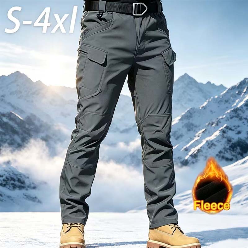 Winter Clothing Hiking - メンズ冬用フリースカーゴパンツ カジュアル 防風防寒 登山 ハイキング 多ポケット