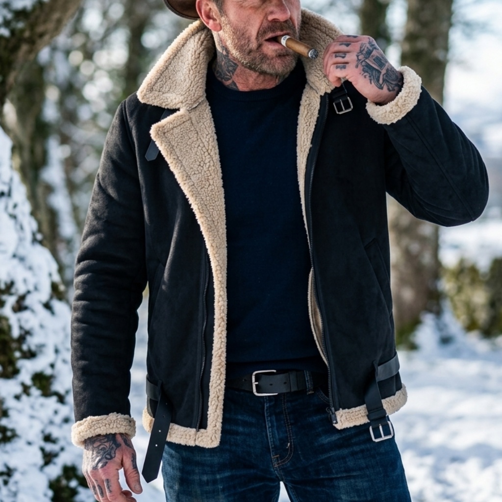 Winter Clothing Hiking - 男性冬フェイクスエードジャケットフリース裏地付き暖かい豪華なコート狩猟ハイキング防風カジュアルストリート冬男性アウター