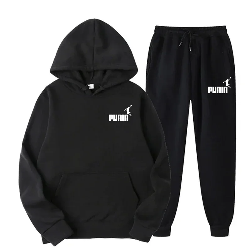 Winter Clothing Pk - メンズ＆レディース フーディージャケット ファッション ストリート カジュアル スウェットシャツ＋パンツ