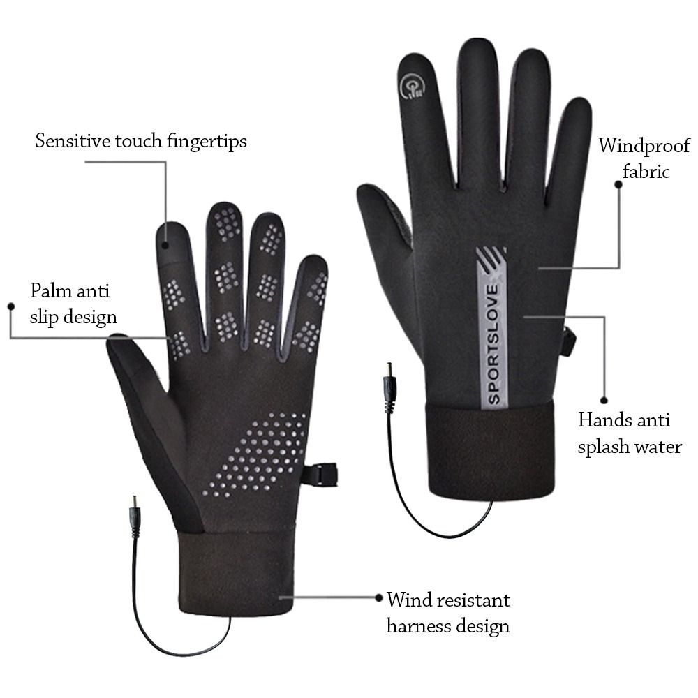 クリエイティブな冬用USB加熱手袋、調整可能な防水充電式手袋 - Heated Gloves Electric のレビューと価格