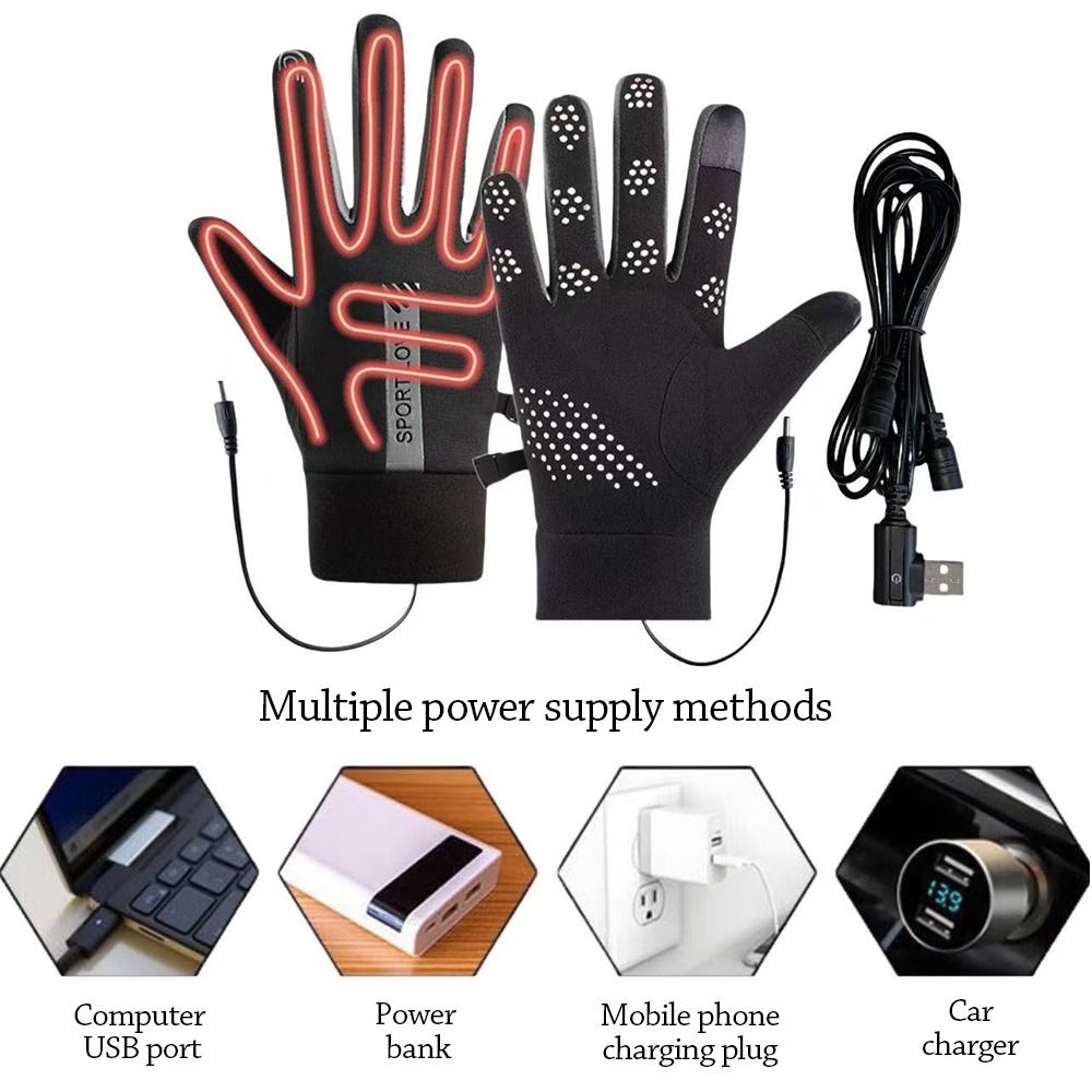 クリエイティブな冬用USB加熱手袋、調整可能な防水充電式手袋 - Heated Gloves Electric のレビューと価格