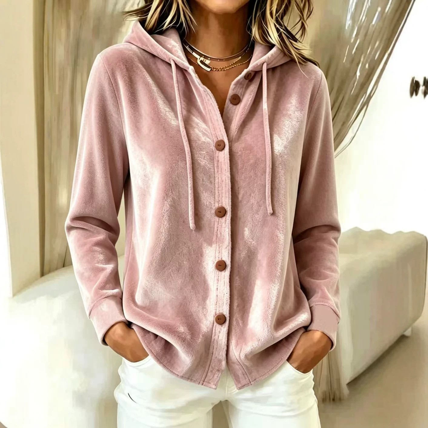 女性用および女性用冬服 女性用ジップアップパーカー 長袖 ル - Winter Clothing Drawing のレビューと価格