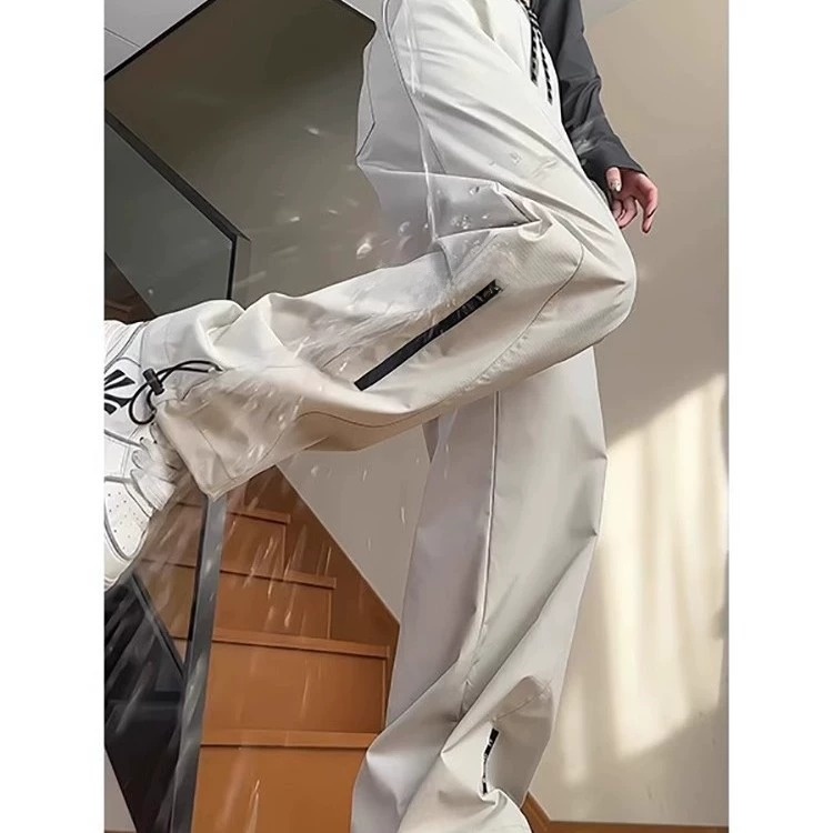 防水防風フリース裏地付きハイキングスキーパンツストレートレッ - Winter Clothing Hiking のレビューと価格
