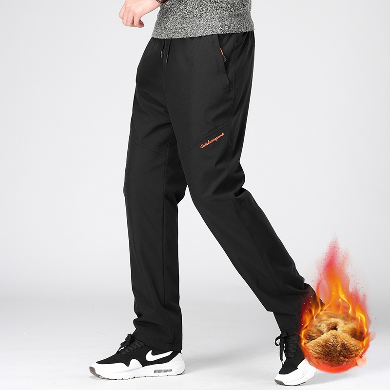 冬のハイキングパンツ男性ベルベットフリース厚み暖かいトレッキ - Winter Clothing Hiking のレビューと価格