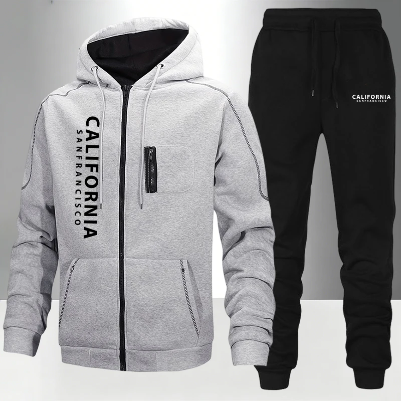 メンズトラックスーツ カジュアルフーディー ジップアップスウ - Winter Clothing Pk のレビューと価格