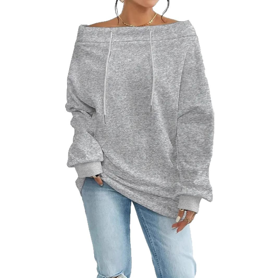 レディース オフショルダー ルーズフィット 長袖 無地 スウ - Winter Clothing Drawing のレビューと価格