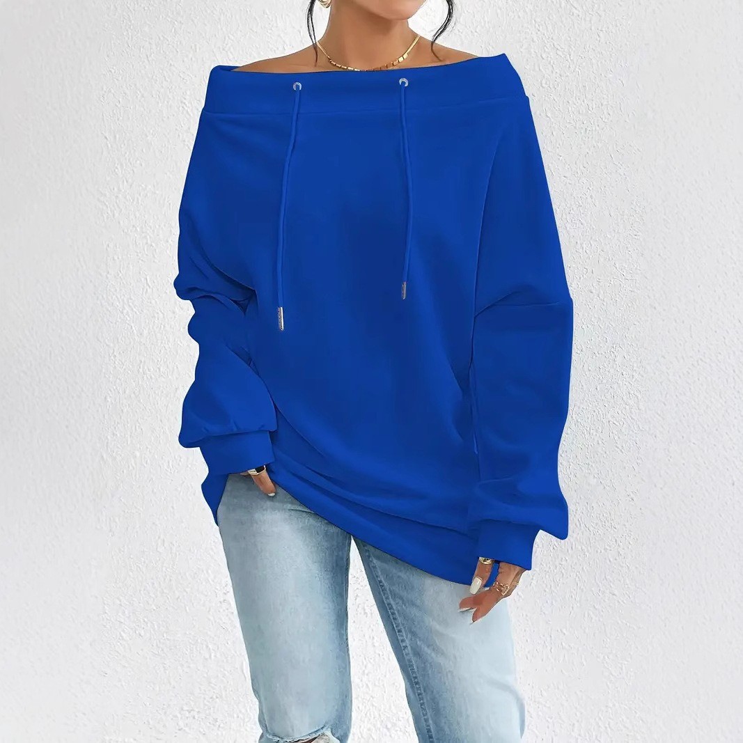 レディース オフショルダー ルーズフィット 長袖 無地 スウ - Winter Clothing Drawing のレビューと価格